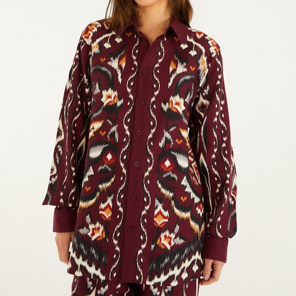 FARM Rio Sand Ainika Pineapple Ikat Shirt